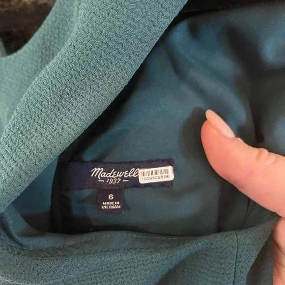Madewell 1937 Emerald Green Dress - Picture 4 of 6
